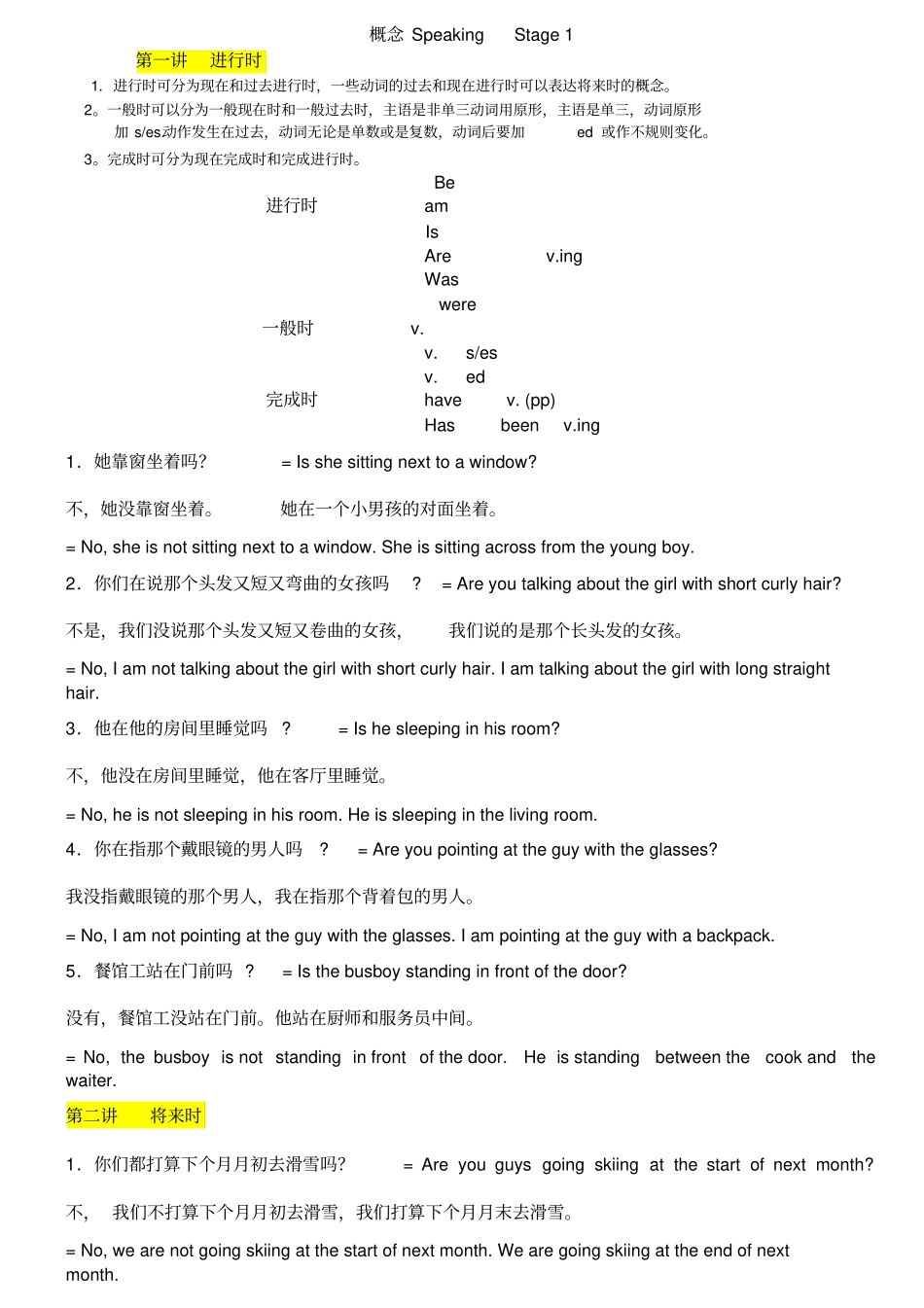 英语概念Speaking---Stage-1_第1页