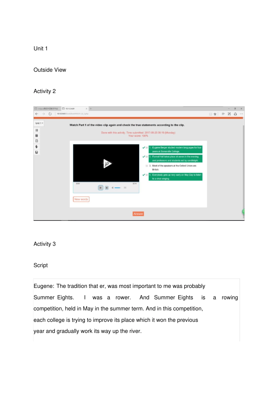 英语视听说unit答案_第1页