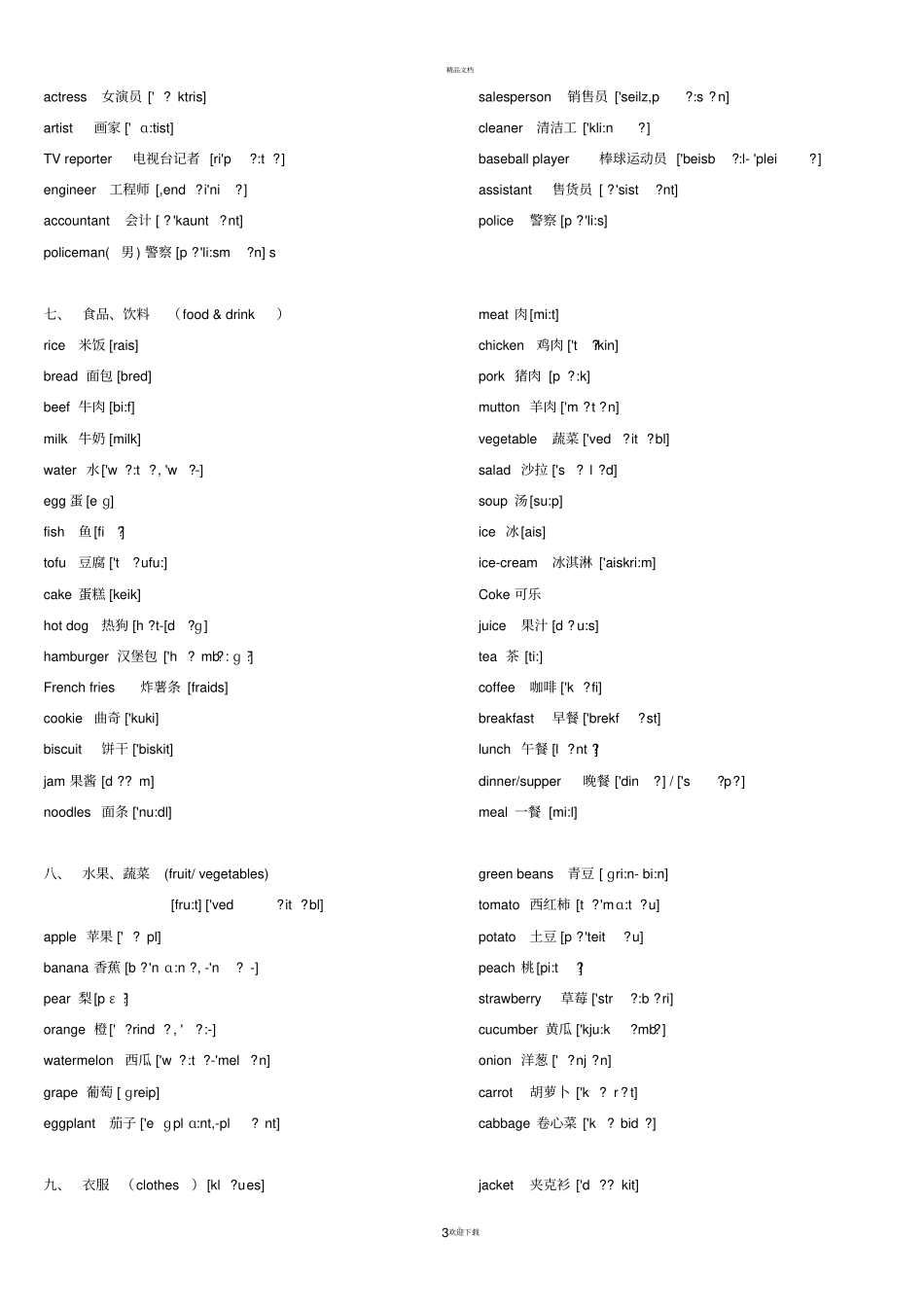 英语词汇分类记忆-大全_第3页