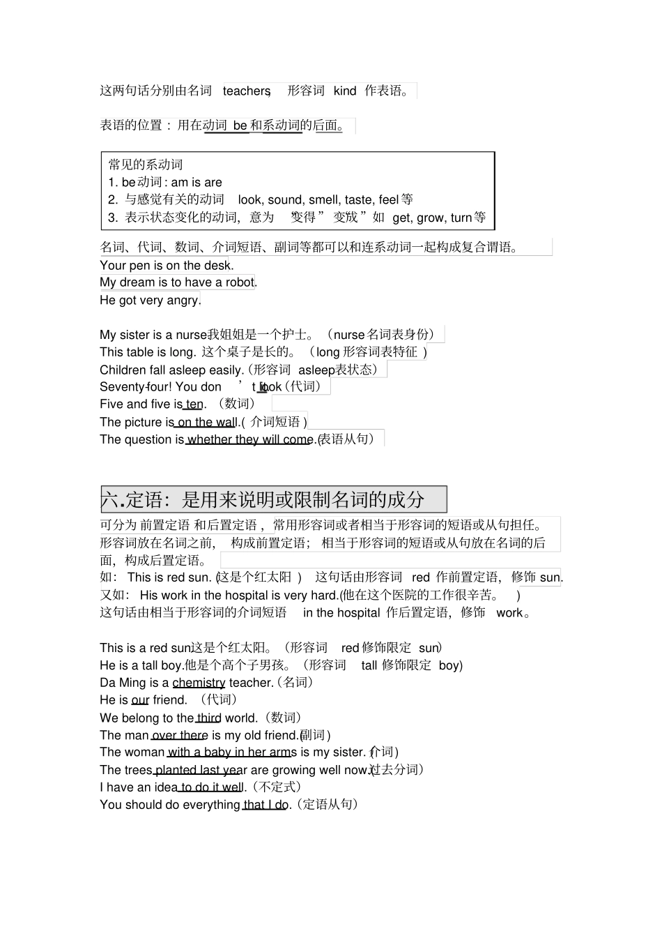 英语语法-句子成分分析及练习_第3页