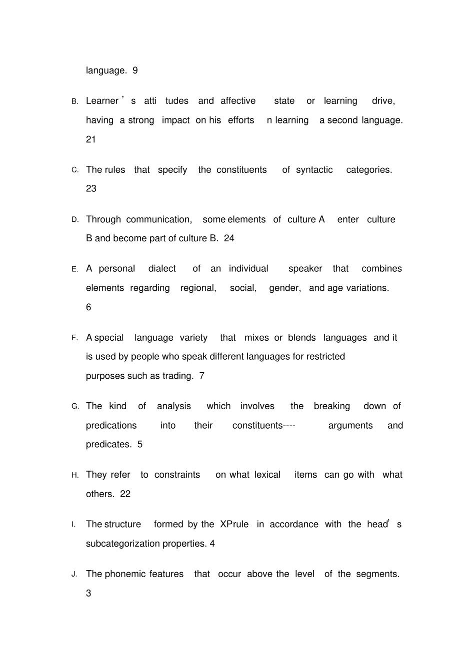 英语语言学期末试题练习答案_第2页