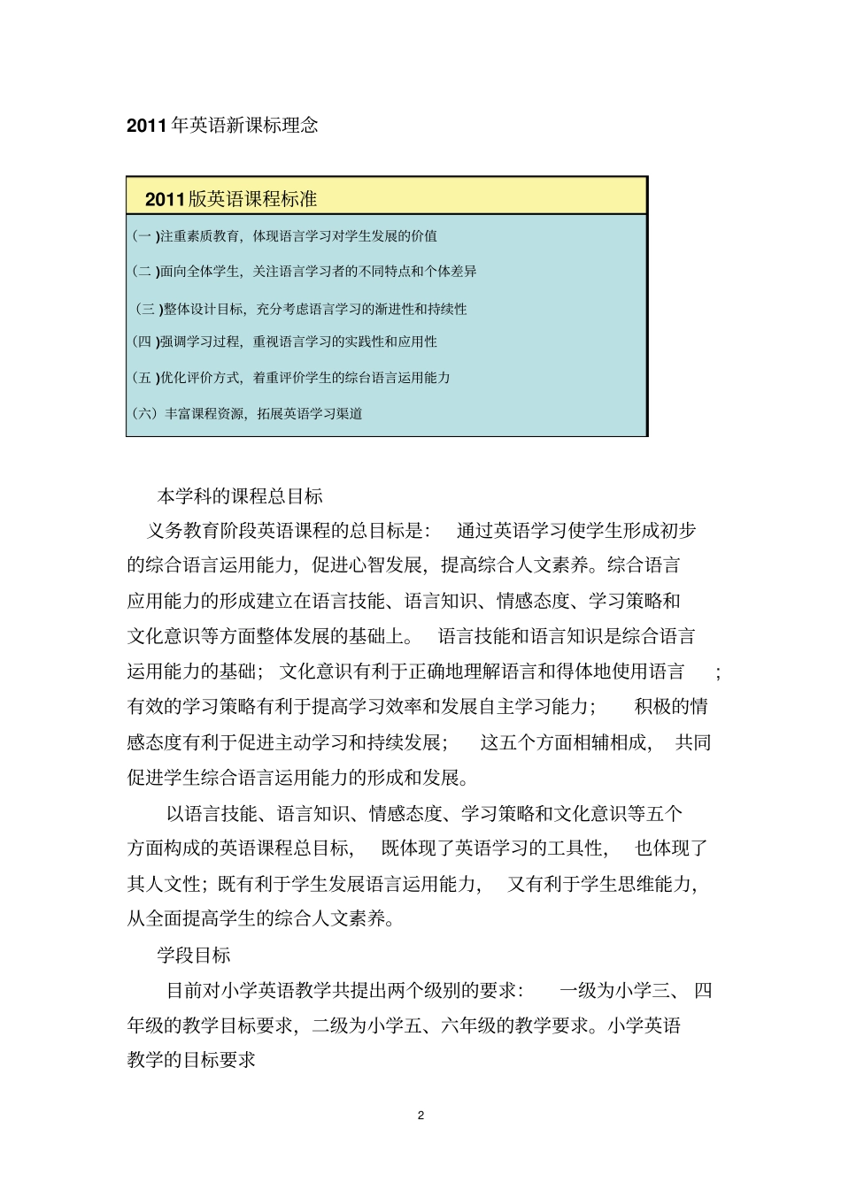 英语说课标-说教材张君讲解_第2页
