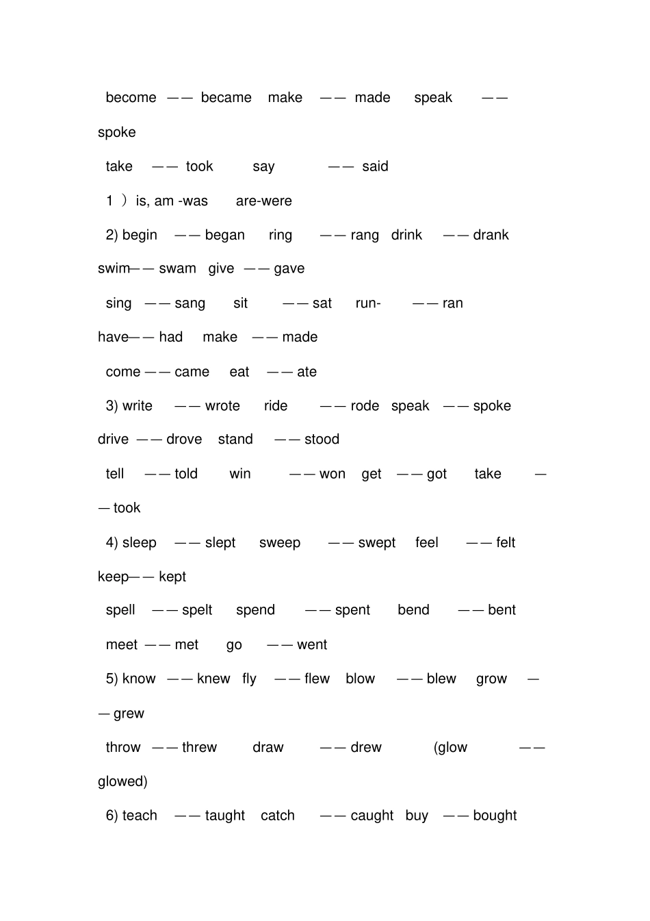 英语过去式大全_第3页