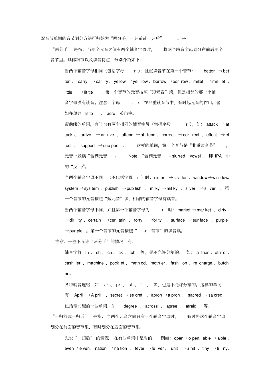 英语音节及音节划分规则2018整理_第2页