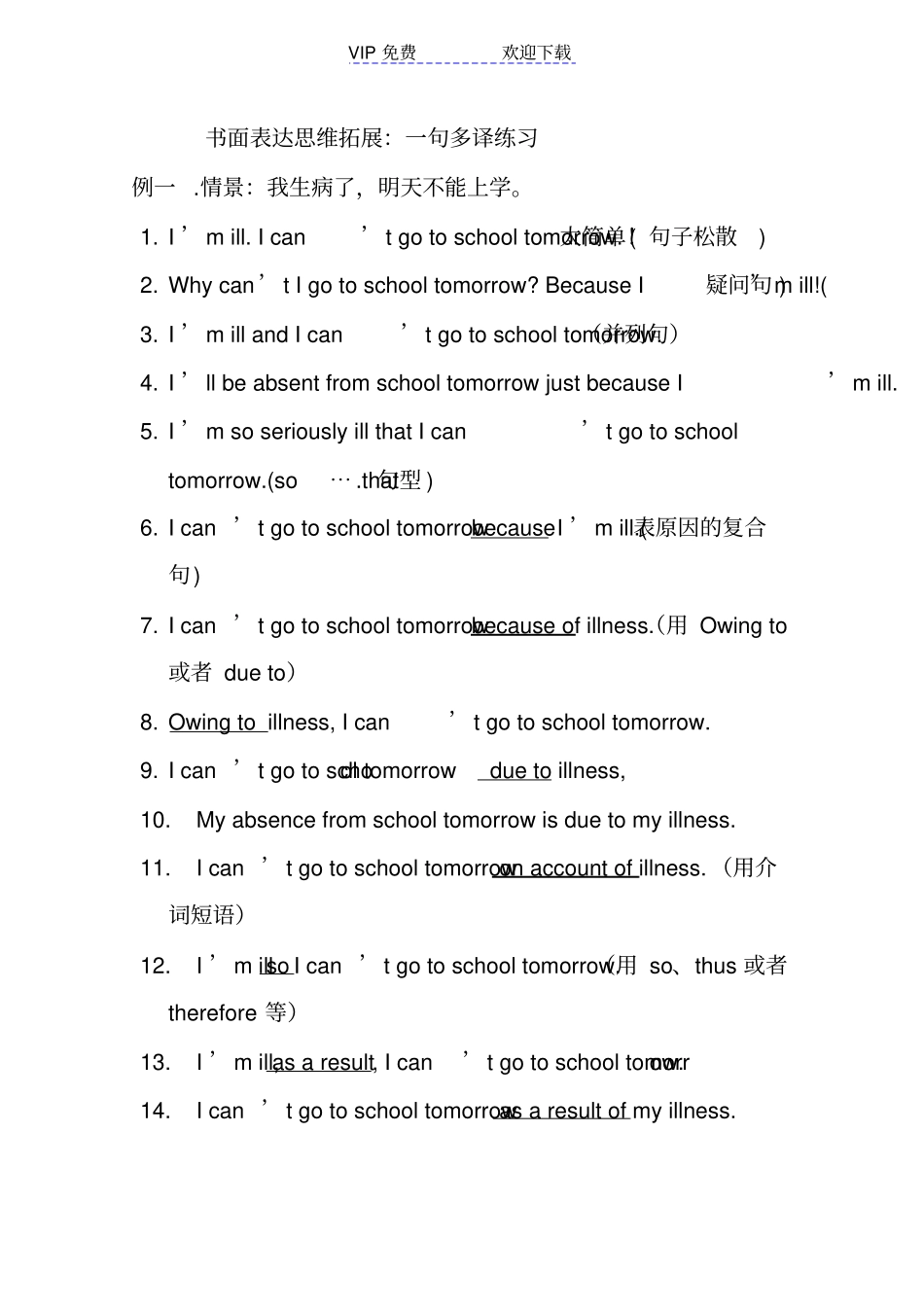 英语高考写作句子多样性_第1页
