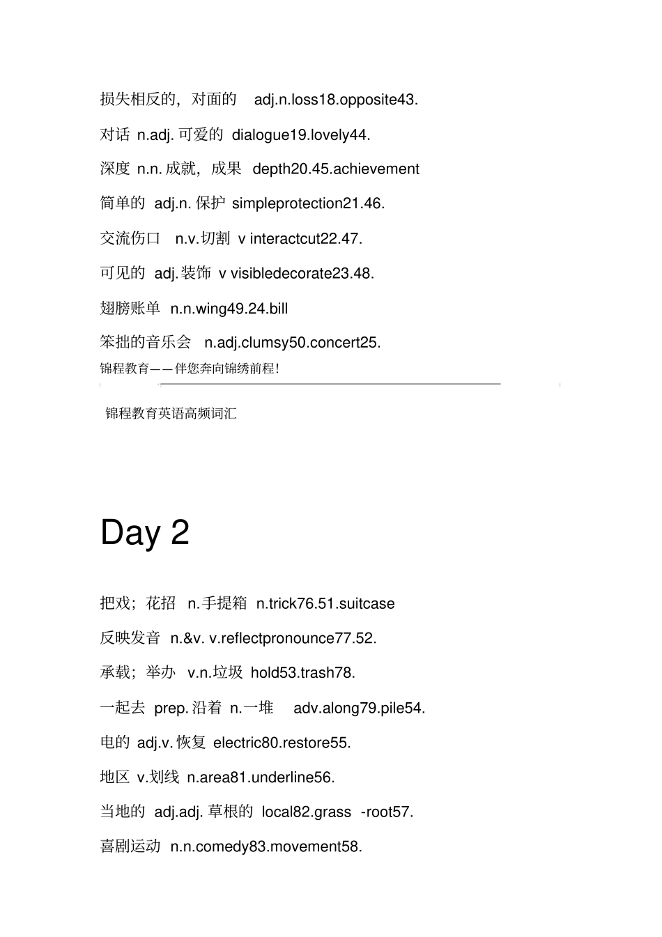 英语高频词汇800词20191201225027_第2页