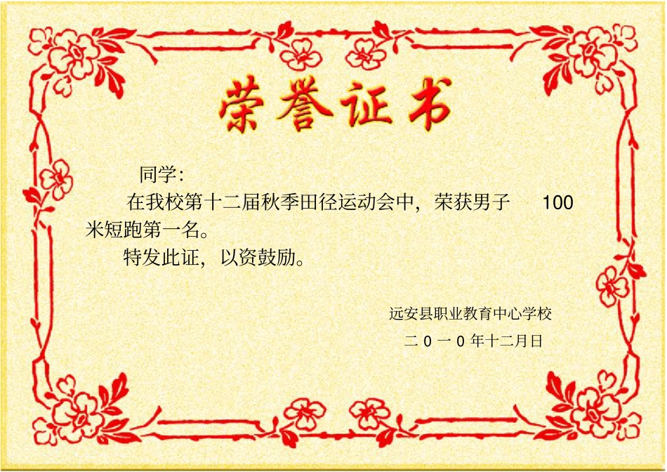 荣誉证书模板大全_第3页