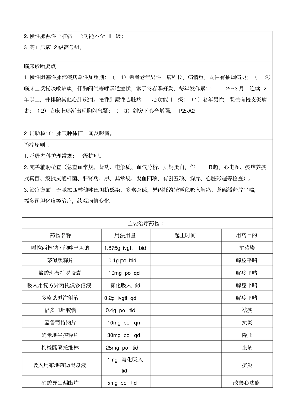 药历AECOPD_第2页
