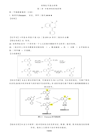 药物化学重点药物