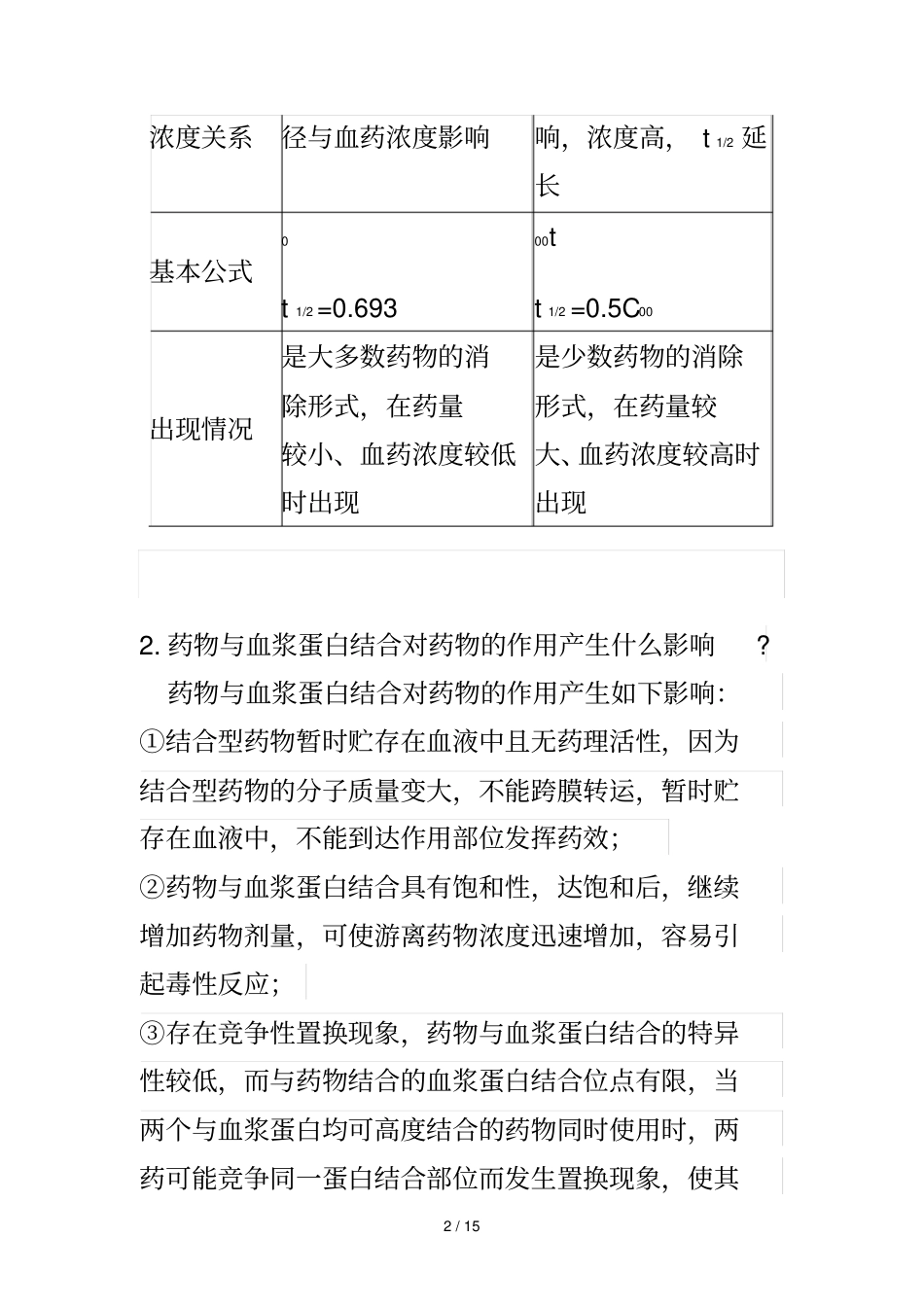 药理学药动力学练习_第2页