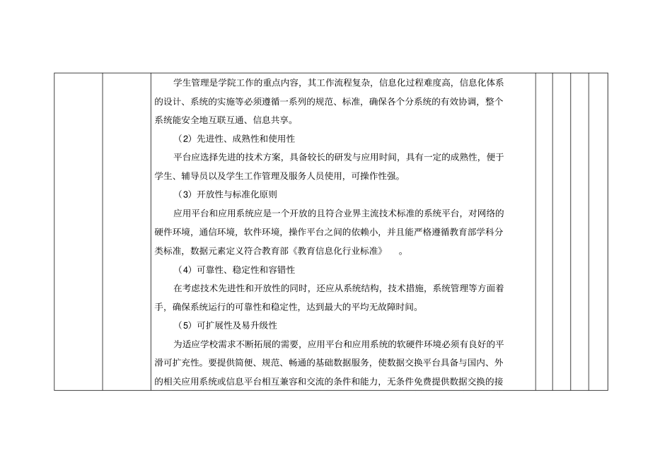 莆田学院学生工作综合管理系统技术参数要求_第2页