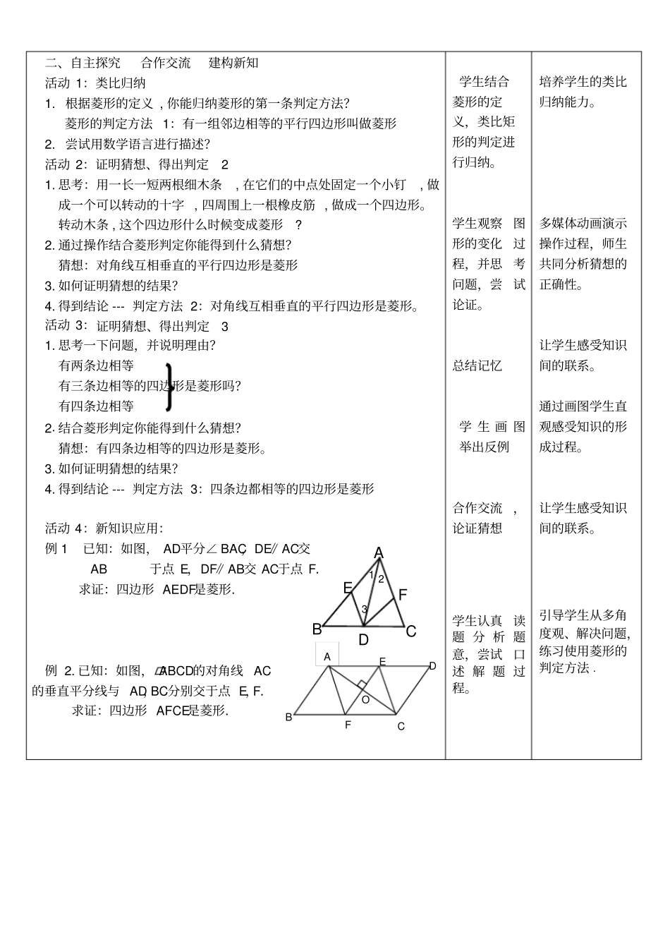 菱形的判定教学设计_第2页