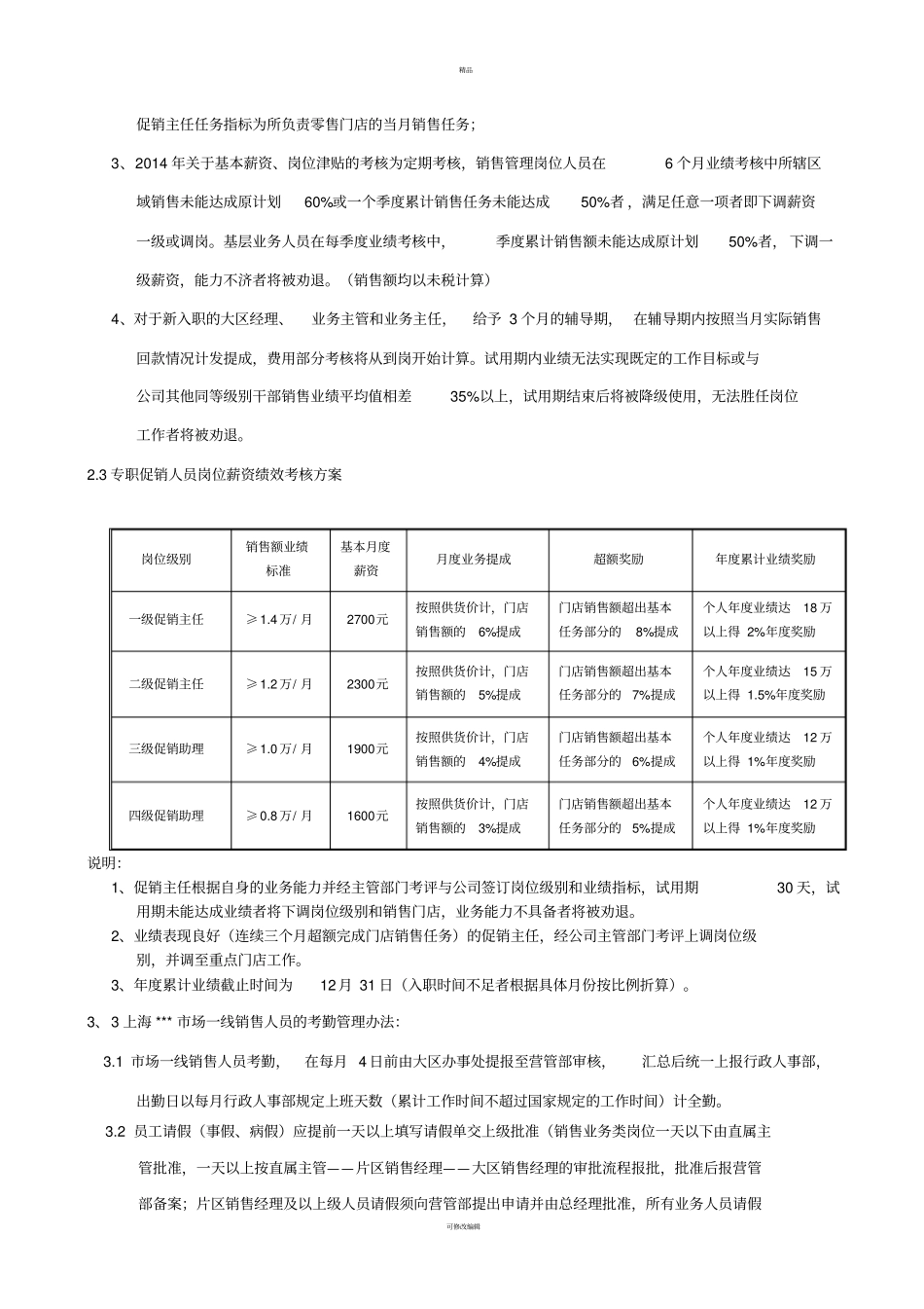 营销人员薪酬与绩效考核方案汇总_第2页