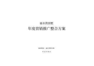 营销推广整合方案