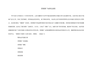 营销推广标准化流程