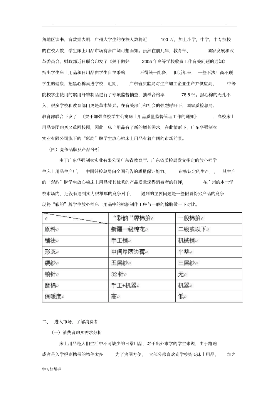 营销策划案例：华强彩韵学生床上用品_第3页