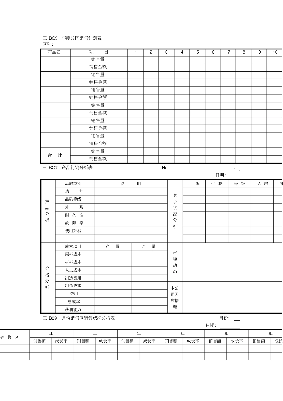营销管理B横表格格式_第1页