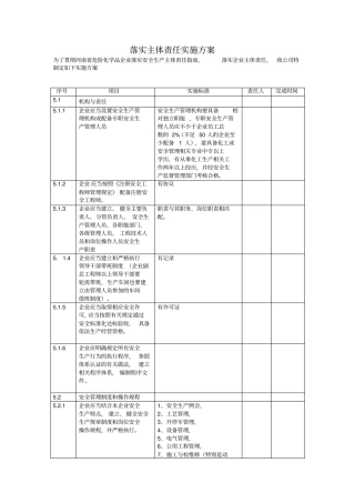 落实主体责任实施方案