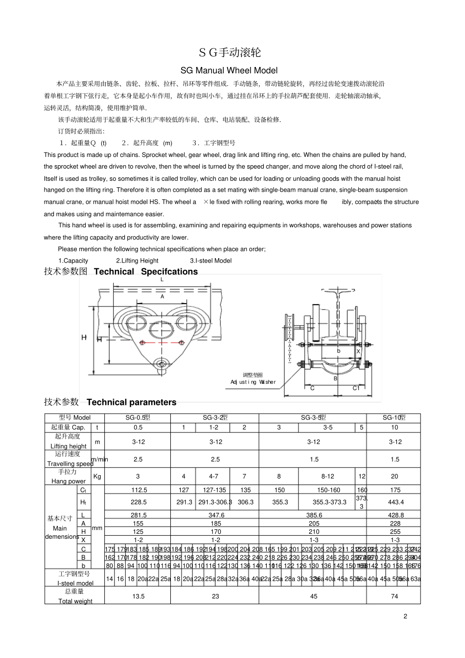 葫芦,手动类起重机说明书资料_第2页