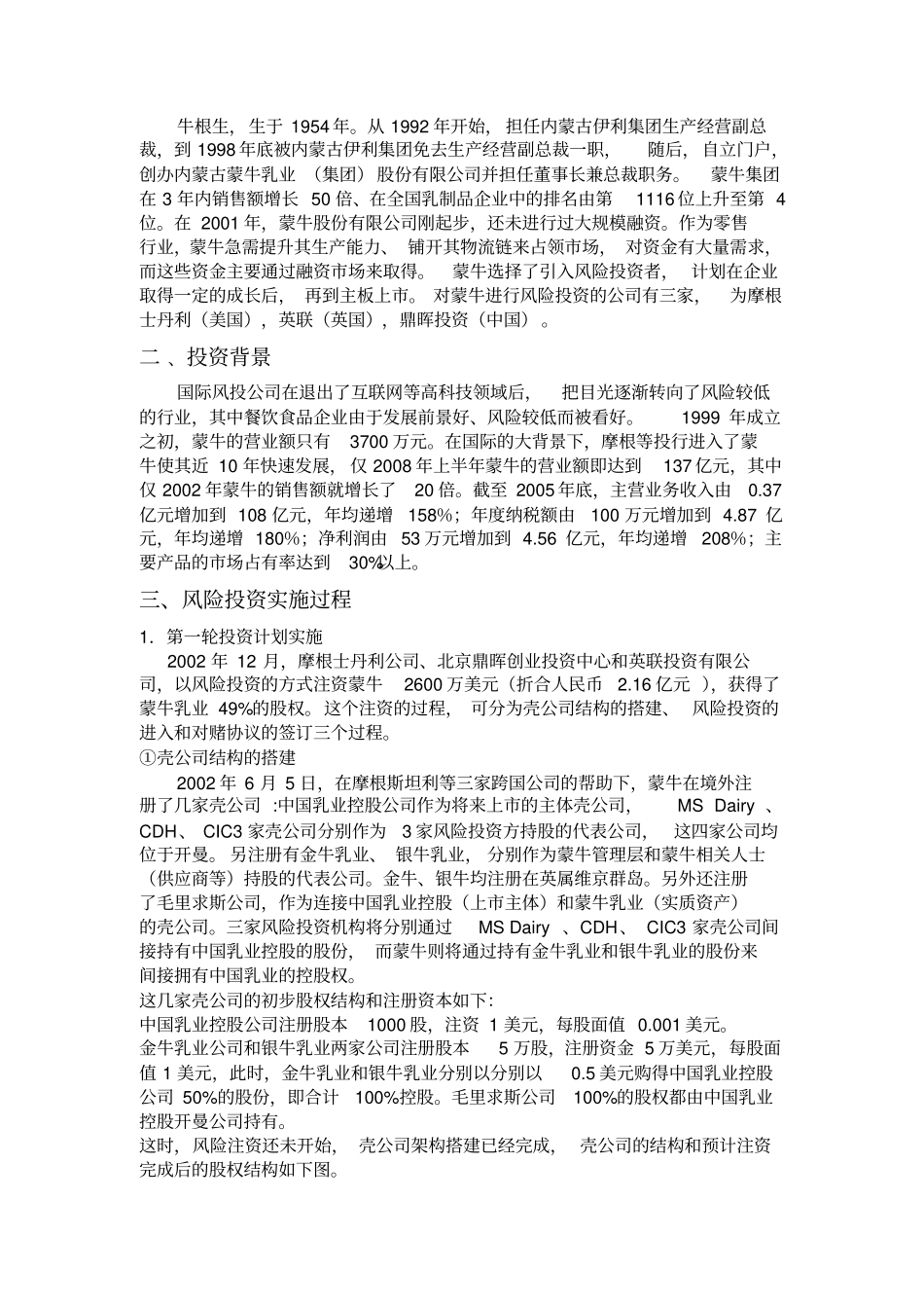 蒙牛风险投资案例分析_第2页