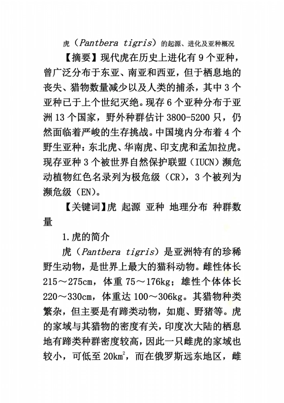 虎的起源进化及亚种概况_第2页
