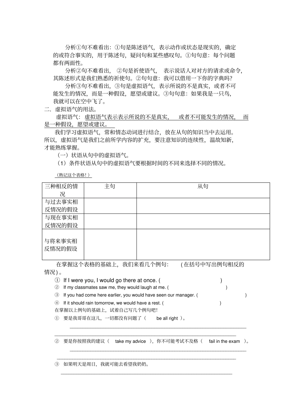 虚拟语气学案自编_第2页