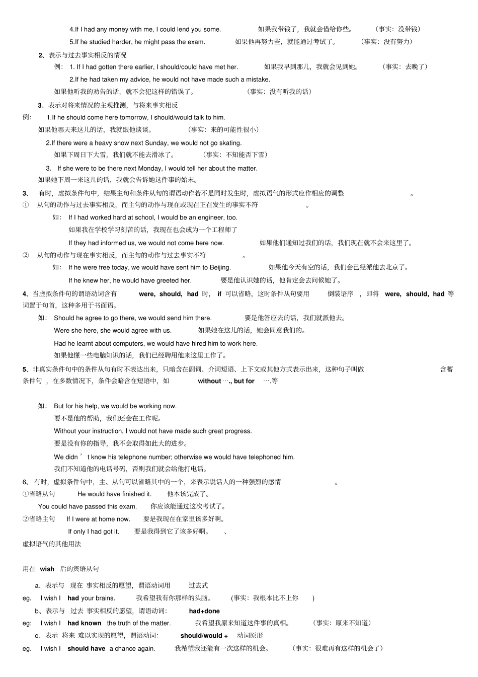 虚拟语气的用法及经典练习题附答案_第2页