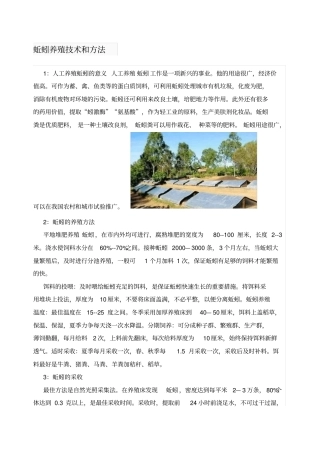 蚯蚓养殖技术和方法