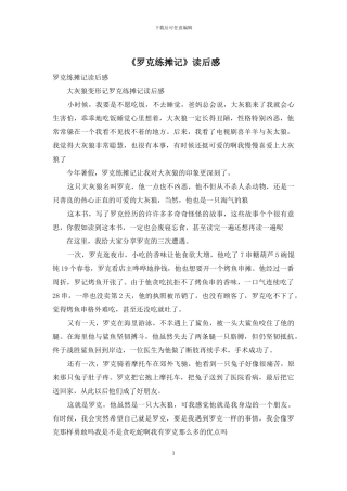 《罗克练摊记》读后感