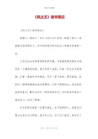 《风之王》读书笔记