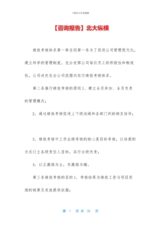 【咨询报告】北大纵横