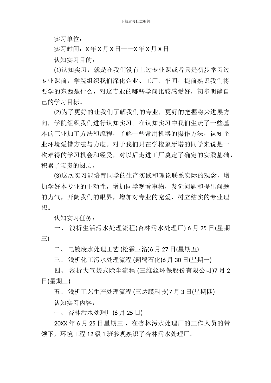 专业认识实习报告格式_第3页
