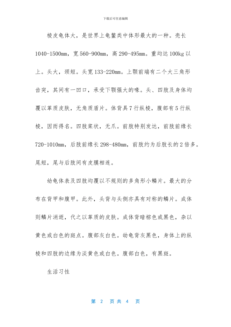 世界上最大的海龟_第2页