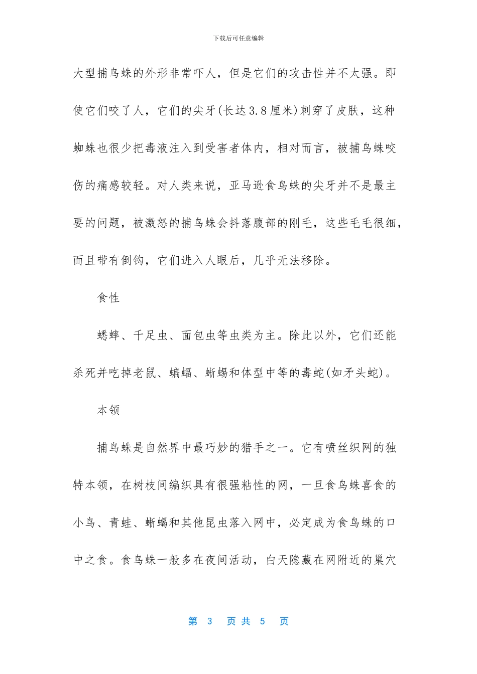 世界上最大的蜘蛛_第3页