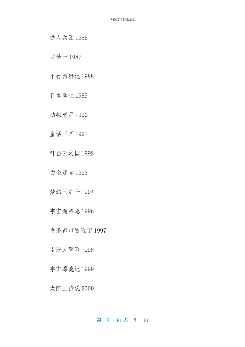 世界最长动画片排名_第3页