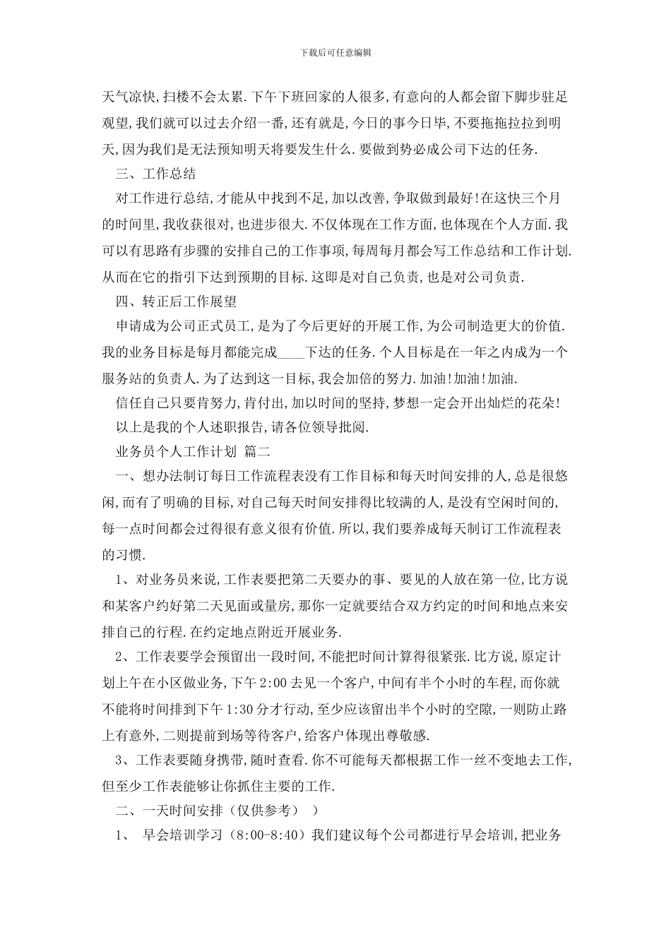 业务员个人工作计划_第2页