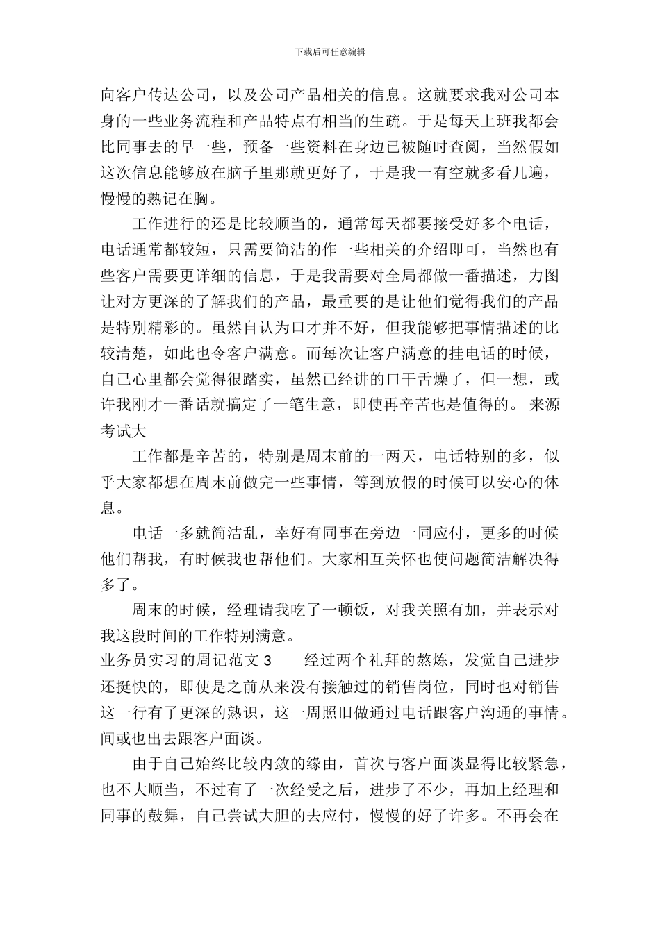 业务员实习的周记范文_第3页