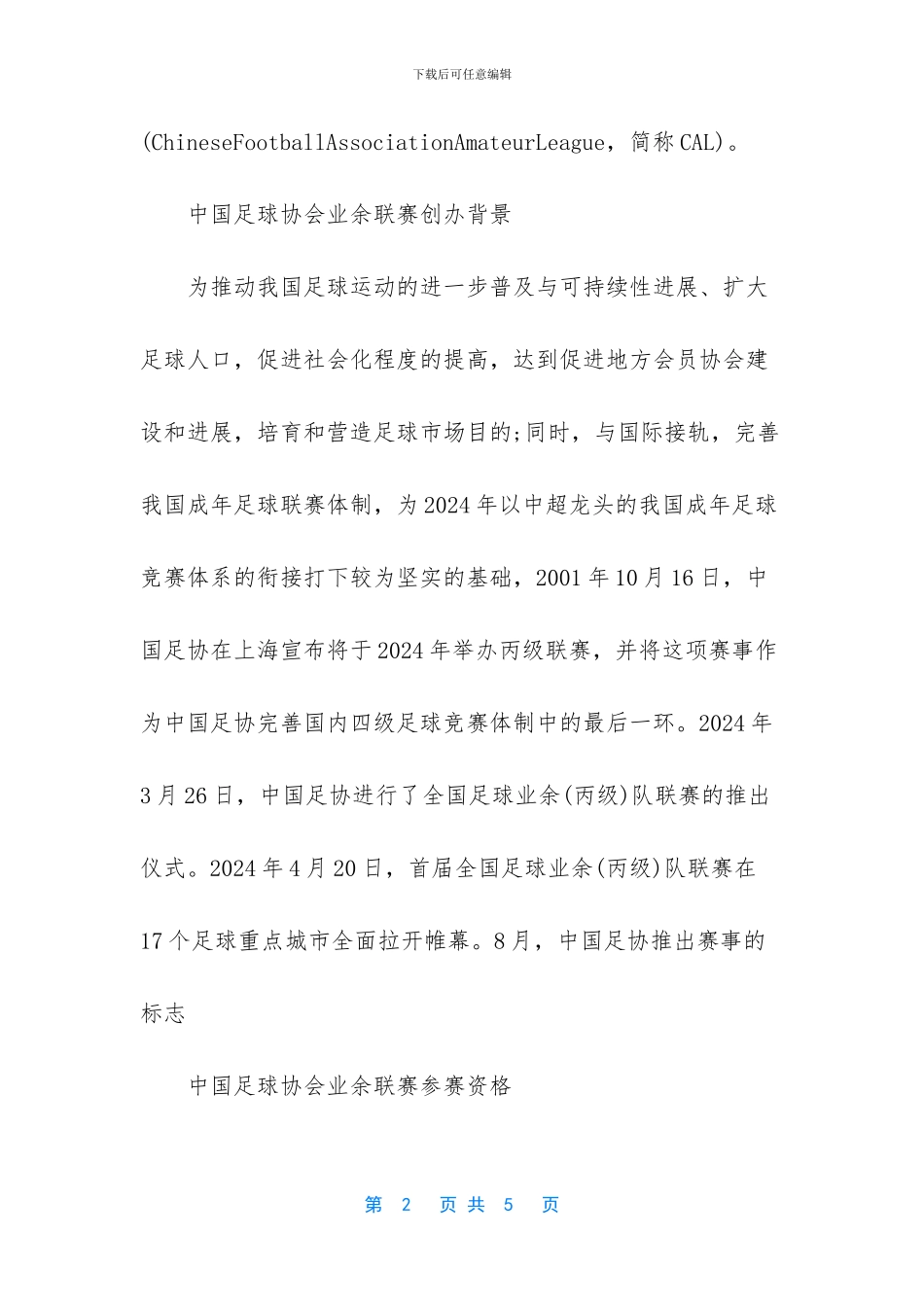 中国足球协会业余联赛_第2页