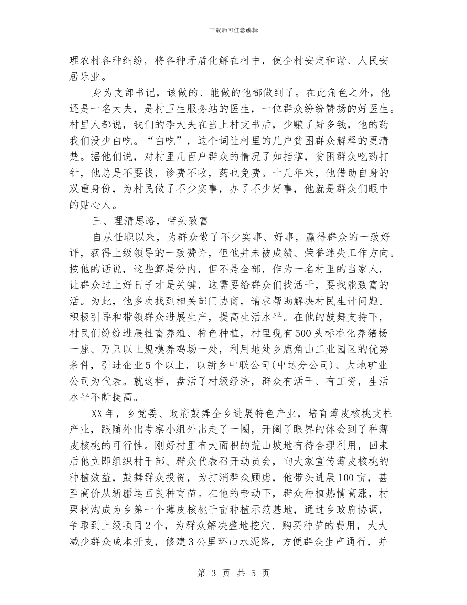 乡村党支部书记先进事迹材料_第3页