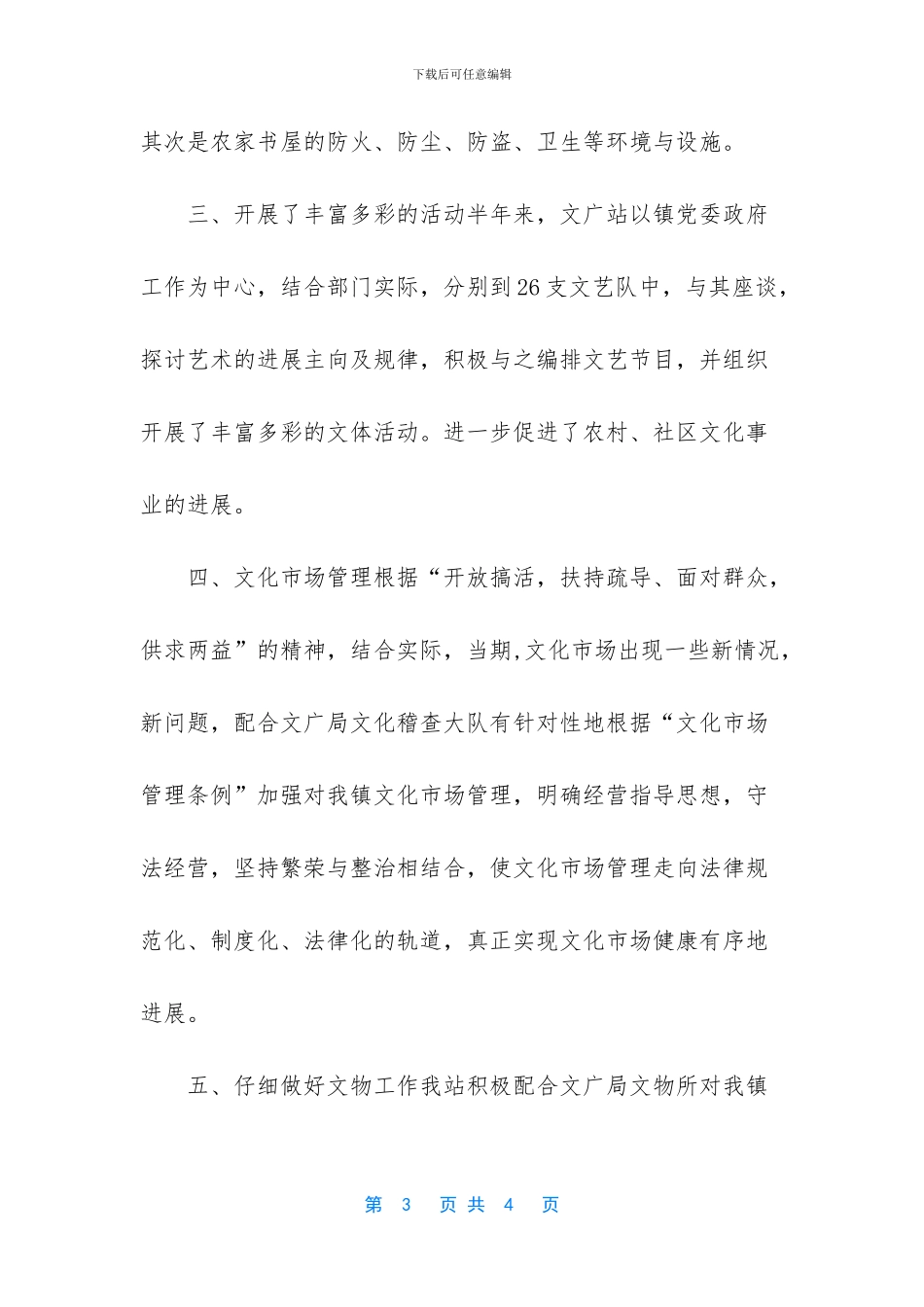 乡镇文广站工作总结_第3页