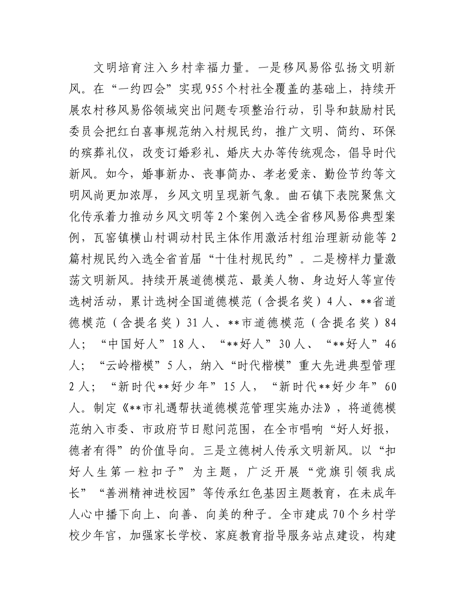 在2024年全省农村精神文明建重点工作推进会上的汇报发言_第3页