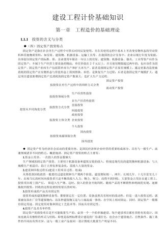 建设工程计价基础知识