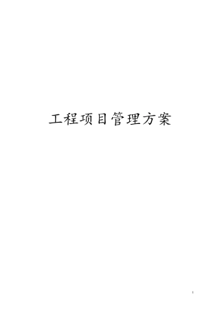 建设工程项目管理方案(甲方)