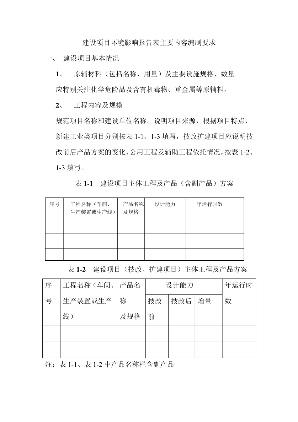 建设项目环境影响报告表主要内容编制要求_第1页