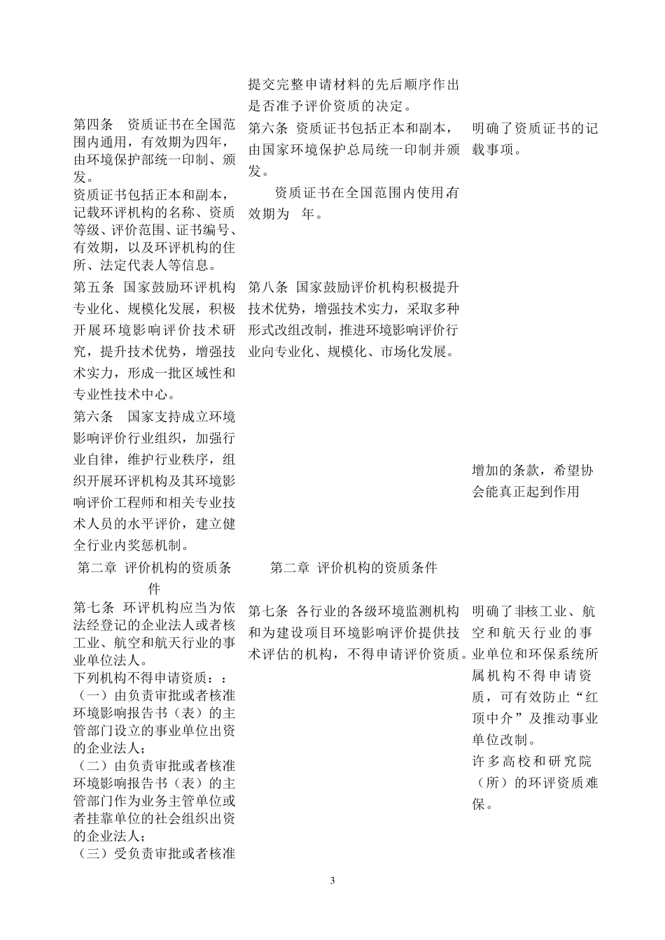 建设项目环境影响评价资质管理办法新旧对比_第3页