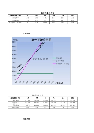 建设项目经济评价2年期经济评价自动计算(含图表)
