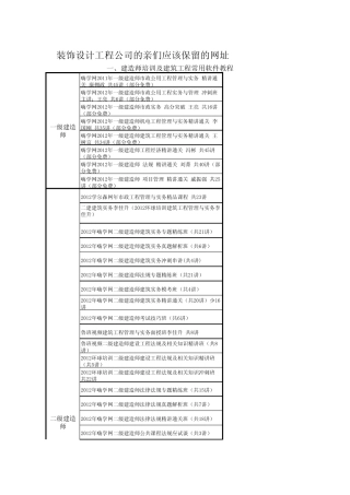 建造师考试及建筑工程领域常用软件教程视频教程下载地址(很有用的!)