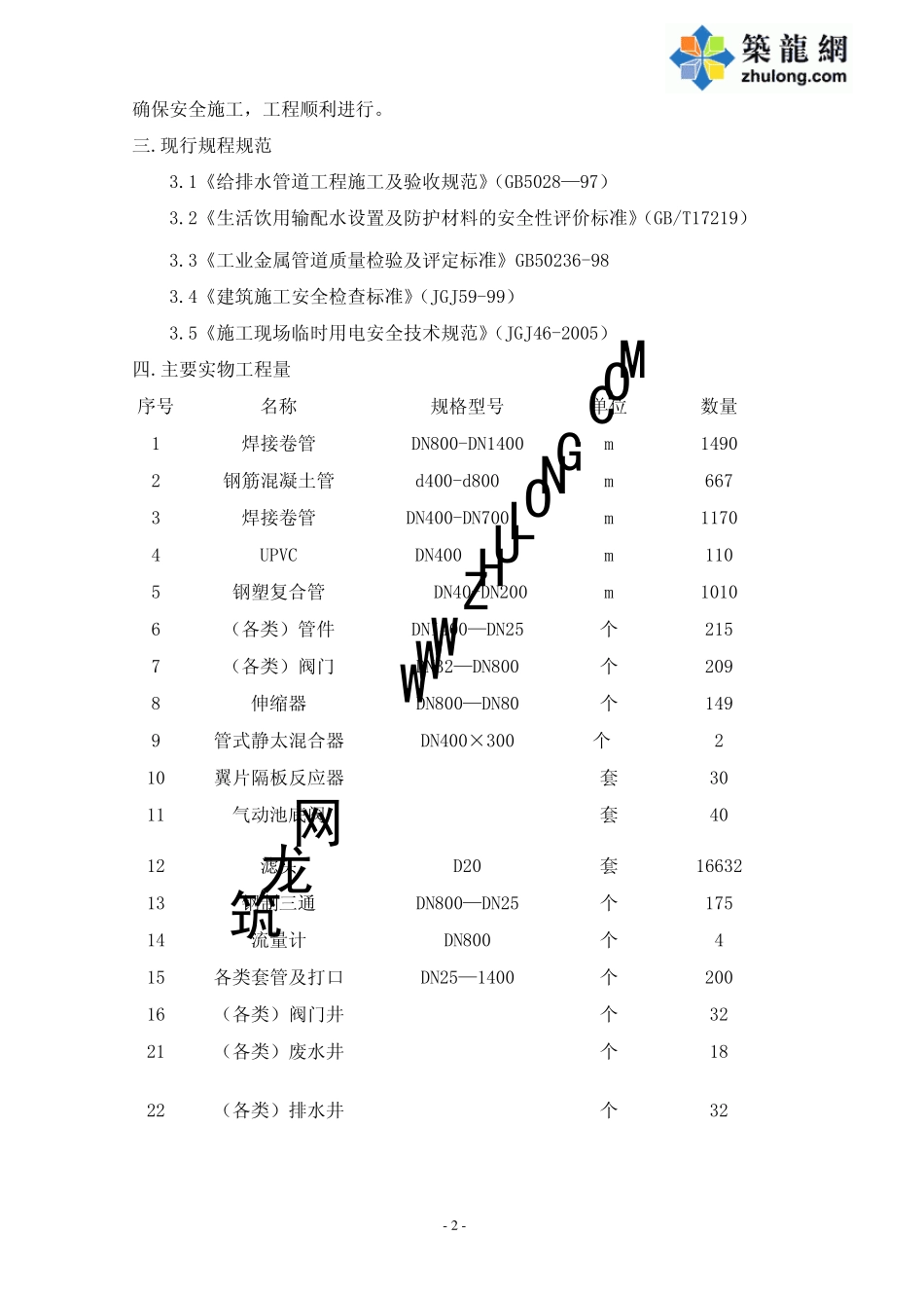 开县某给水厂管道施工方案_第2页