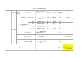 开发费用明细表