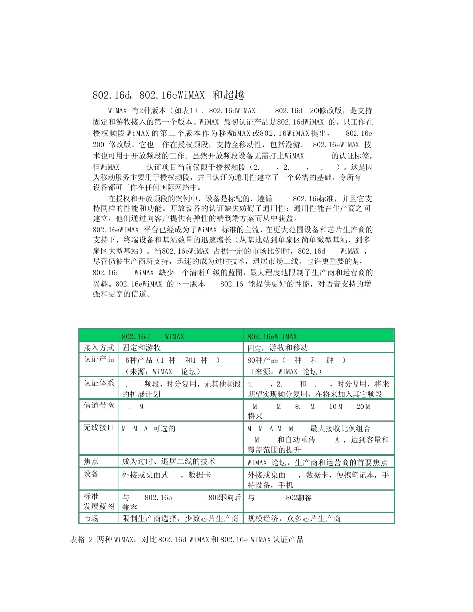 开放频段的802.16eWiMAX应用中文版_第2页